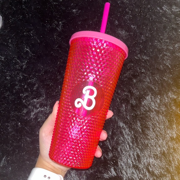 Cinemark Barbie Pink Diamond Tumbler & Reusable Straw - Limited Edition - Picture 1 of 3